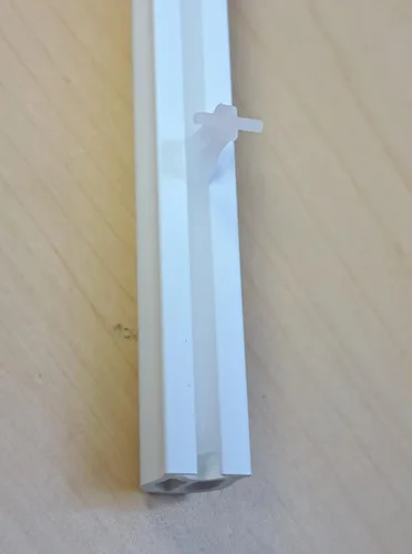 Vista 3 de Conector deslizante de reparación de obturador para obturador de polisatín (2 Conectar 3.25 "espaciamiento central)