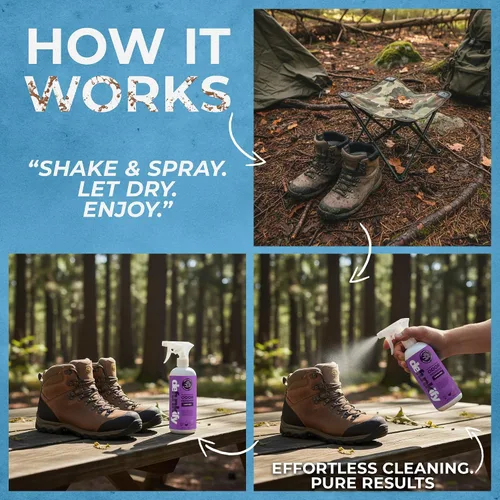 Vista 4 de Spray ambientador de tela, 32 oz. Spray removedor de olores 'lavanda'. Desodorizador de zapatos, desodorante de alfombras, eliminador de olores