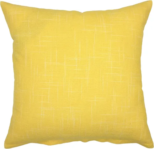 Vista 17 de YOUR SMILE Fundas de cojín decorativas cuadradas amarillas puras, fundas de cojín de mezcla de lino y algodón, 18 x 18 pulgadas Amarillo