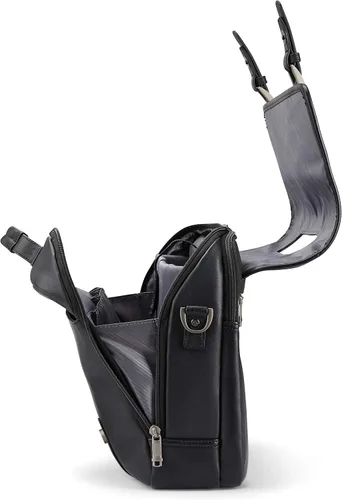 Vista 5 de Samsonite Aleta de cuero clásico Negro