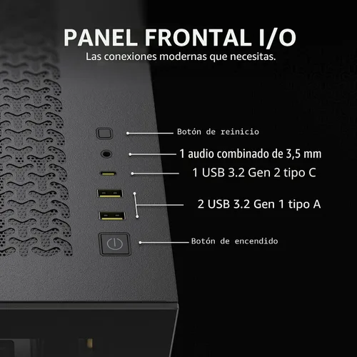 Vista 7 de CORSAIR iCUE Link 3500X RGB Mid-Tower ATX Carcasa para PC – Vidrio Templado Panorámico – Compatible con Placa Base de Conexión Inversa – 3X Negro