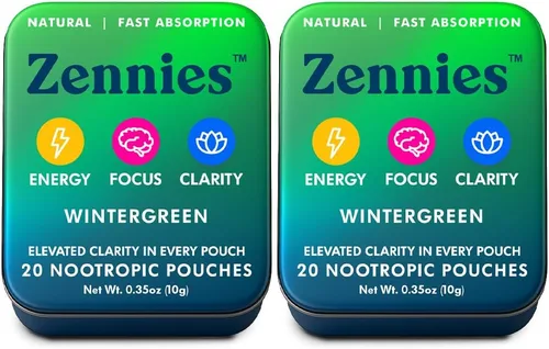 Vista 10 de Zennies - Bolsas nootrópicas de cafeína con Alpha GPC, L-tirosina y L-teanina, melena de león, Cordyceps, Reishi, sin nicotina, sin azúcar ni