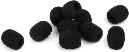 Vista 3 de ChromLives Fundas de espuma para auriculares de solapa, tamaño pequeño, color negro, paquete de 10