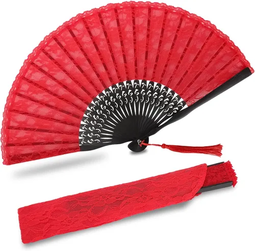 Vista 11 de Ventilador de mano plegable para mujer, ventilador de mano chino japonés 001
