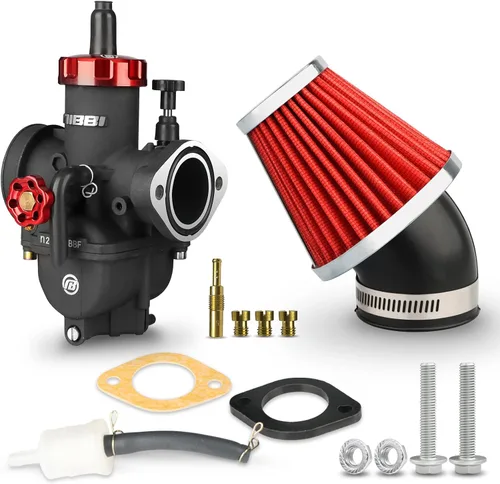 Vista 9 de Carburador NIBBI PE17 con kit de filtros de aire de 48 mm, carburador PE17 mm FL para motocicleta Fit para Dirt Bike de 100 cc 110 cc Pit Bike