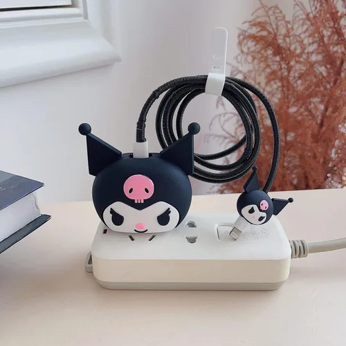 Vista 14 de Funda Protectora Bonita para Cable Cargador Adaptador USB-C de 20W para iPhone, Diseño Único Divertido Kawaii de Dibujos Animados 3D Funda