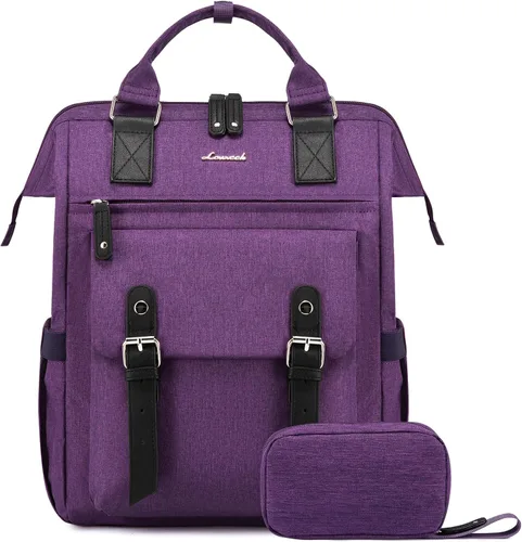Vista 36 de LOVEVOOK - Mochila para laptop, para viaje de trabajo, bolso de enfermera, profesor, médico, viajero, para computadora de negocios, mochila