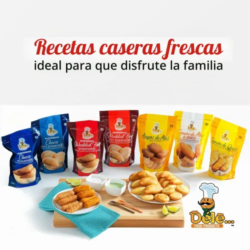 Vista 6 de DELE FOOD Tequeños de Queso congelados – Palitos de queso venezolano envueltos en masa – Aperitivo congelado precocido listo para calentar en horno