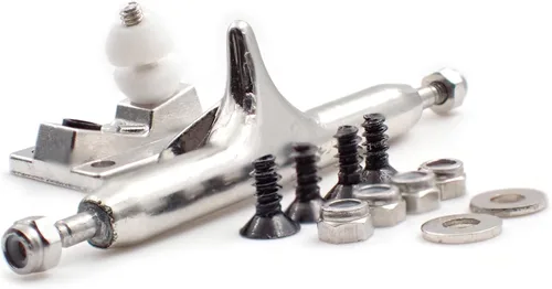 Vista 6 de SPITBOARDS® 32 mm Fingerboard Pro Trucks by, Real Lock Nuts, Single Axis, Kingpins, Rubber O-Ring Urethane Bushings, Optimised Hanger, Width 32 mm
