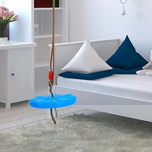Vista 6 de Toyvian Oscilación octogonal durable del disco del pétalo al aire libre interior colgante silla del oscilación para el patio del jardín PE