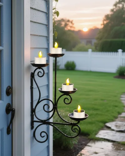 Vista 5 de SoulBay 6 velas de té de energía solar, velas para exteriores, sin llama, IP65, impermeables, recargables, con sensor de atardecer a amanecer