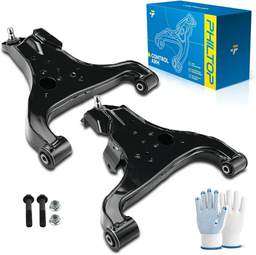 Vista 182 de PHILTOP Kit de suspensión delantera de 10 piezas, brazos de control inferiores con juntas de bola, eslabones de extremo de barra estabilizadora