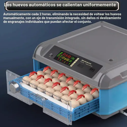 Vista 3 de Incubadora de huevos, incubadora de huevos, 128-500 huevos de gallina, incubadora de pollo completamente automática con girador automático