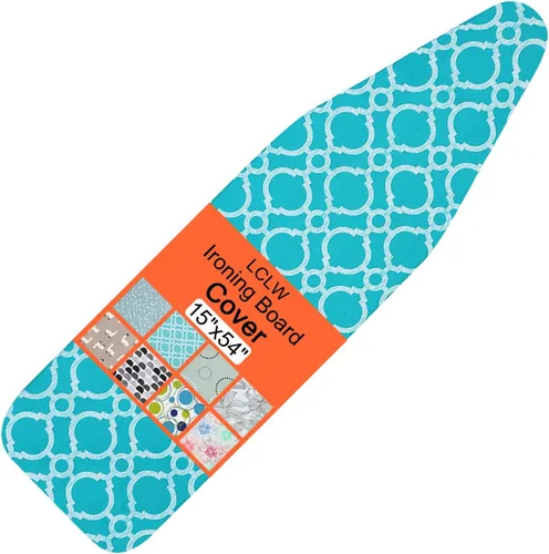 Vista 10 de Funda para tabla de planchar y almohadilla de tamaño estándar de 15 x 54 pulgadas, 3 pares de correas de cierre de , bordes elásticos, cubierta