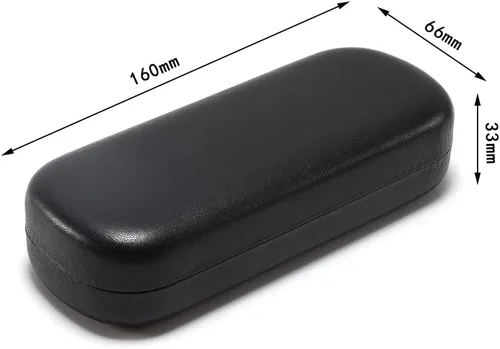 Vista 3 de Funda de cuero PU para gafas de sol, funda rígida para gafas de sol, ligera, portátil, estuche para gafas de viaje, fundas protectoras para gafas