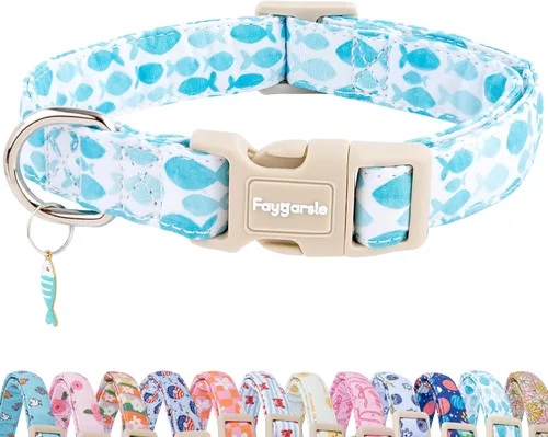 Vista 24 de Faygarsle - Collar floral para perras, diseño de primavera de verano rosa y amarillo, para perros pequeños, medianos y grandes, XS Flor Amarilla