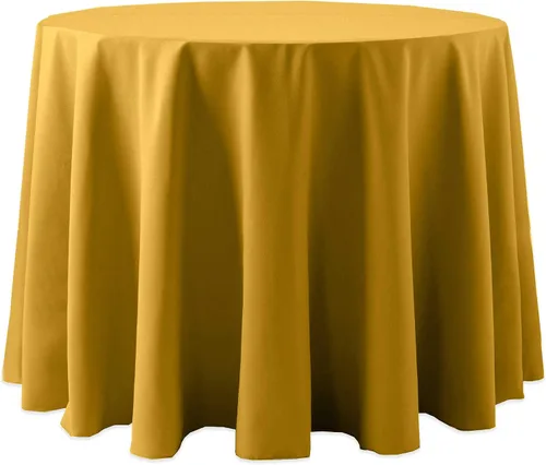 Vista 21 de Ultimate Textile Cotton-Feel - Mantel redondo de 90 pulgadas para comedor, color berenjena, color morado