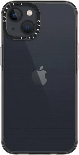 Vista 4 de CASETiFY Funda compacta para iPhone 13 [2 veces probada contra caídas de grado militar / protección contra caídas de 4 pies] - Negro transparente