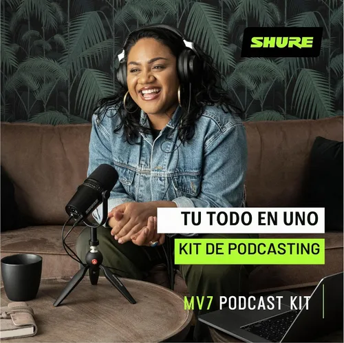 Vista 6 de Shure Micrófono y soporte USB para podcast MV7