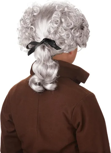 Vista 2 de Peluca infantil de hombre colonial