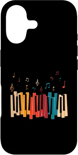 Vista 32 de iPhone 11 Pro Notas de Música Teclado Colorido Piano Case