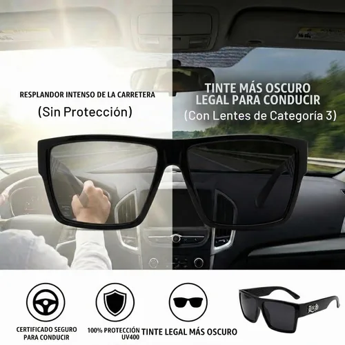 Vista 4 de Locs Hardcore Gangster Cholo - Gafas de sol cuadradas - Serie 91105 y 91246