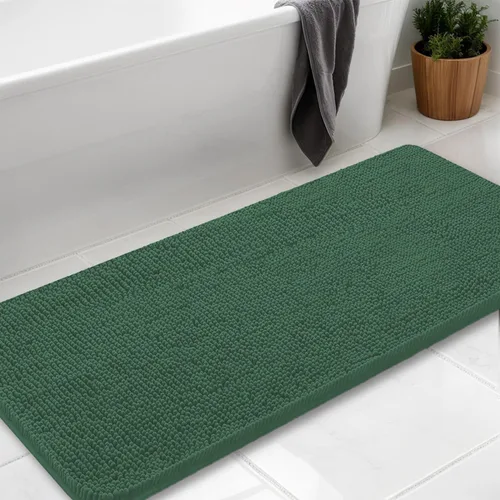 Vista 44 de Alfombras de baño en forma de U, alfombras de baño de felpilla súper absorbentes y respaldo antideslizante de PVC fuerte para inodoros, lavables a
