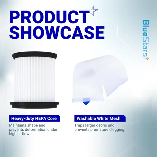 Vista 8 de BlueStars Filtro HEPA con malla blanca para aspiradoras inalámbricas INSE N5S N5T S6T S6P Pro S610/TMA T120 T121 T151 T150 T220 T220 T210 T181 T180