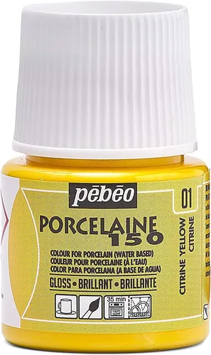 Vista 14 de Pebeo Porcelaine 150 - Pintura para porcelana de alto brillo a base de agua, botella de 45 ml - Negro abismo