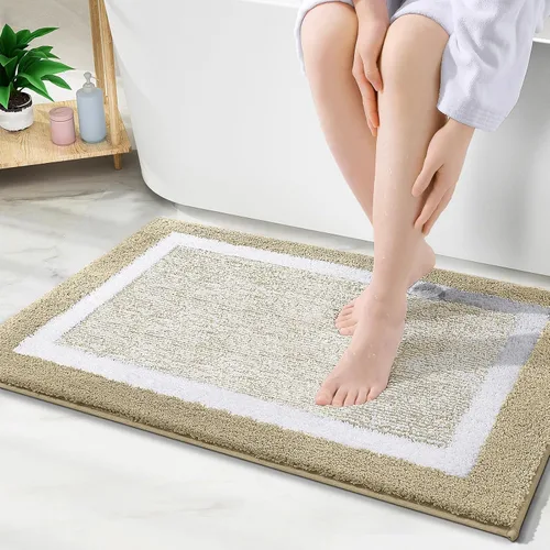 Vista 27 de OLANLY Alfombras de baño 24x16, tapetes de baño extra suaves y absorbentes de microfibra, antideslizantes, lavables a máquina, secan rápido
