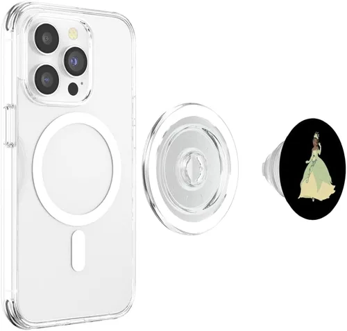 Vista 4 de Disney La princesa y la rana Tiana PopSockets MagSafe PopGrip para iPhone 10 aniversario