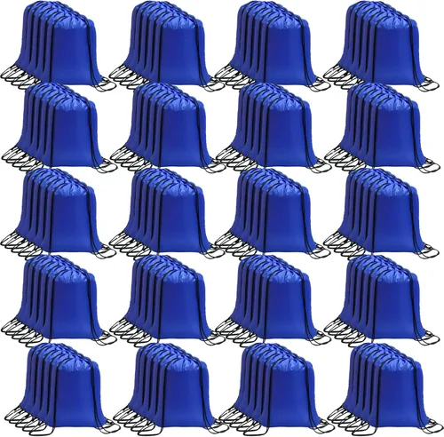 Vista 7 de CAIHONG Paquete de 100 mochilas con cordón a granel con cordón para gimnasio, yoga, compras, deportes, senderismo o regalos para mujeres y hombres