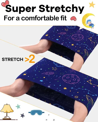 Vista 3 de DAUGHTER QUEEN Pijama para niños de 4 piezas, 100% algodón, talla 18 meses a 12 años