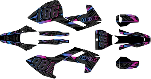 Vista 9 de Kit de gráficos para Husqvarna TC125 FC250 FC350 FC450 (2016-2018) Twitch Series Azul 9 mil - Easy Go - Adhesivo para motocicleta Dirt Pit Bike