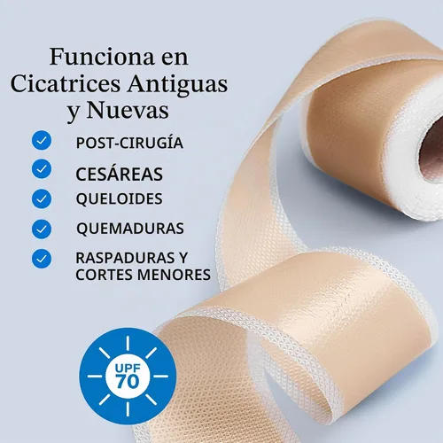 Vista 9 de Nuvadermis Paquete de cuidado de cicatrices - Gel avanzado para cicatrices y cinta de silicona para cicatrices