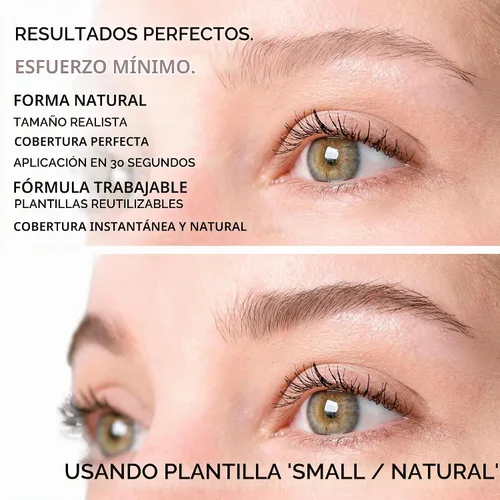 Vista 5 de Brows by Bossy Kit de Plantillas de Sello de Cejas de Doble Color con 9 Plantillas de Cejas Reutilizables para Kit de Moldeado y Estampado