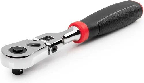 Vista 2 de TEKTON Trinquete de agarre cómodo de liberación rápida con cabezal flexible de 1/4 pulgadas x 6 pulgadas SRH32006