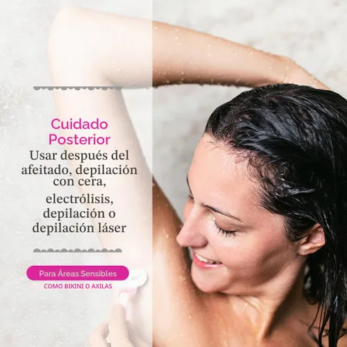 Vista 3 de Crema con medicación Bikini Zone 2% lidocaine HCl to help soothe skin post-shave. Cooling sensation to refresh skin. Helps prevent bumps & redness.