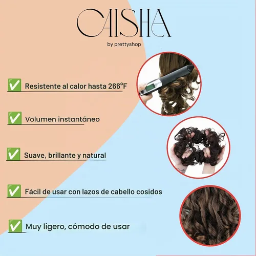 Vista 6 de CAISHA Postizo Grande Scrunchy Recogido Peinado Nupcial Rizado Moño Despeinado Marrón Chocolate Oscuro G2E