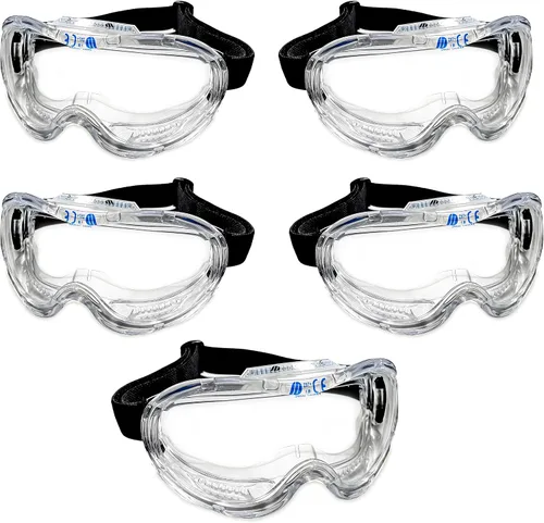 Vista 8 de Gafas de seguridad antivaho, antiarañazos, certificado CE ANSI, transparente, resistente a los impactos, protección ocular