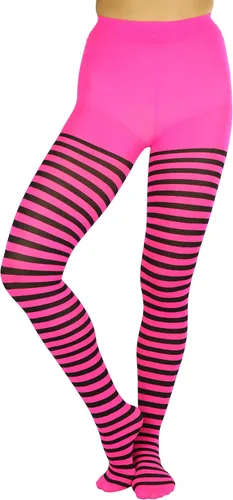 Vista 17 de ToBeInStyle Medias de rayas horizontales de nailon para mujer