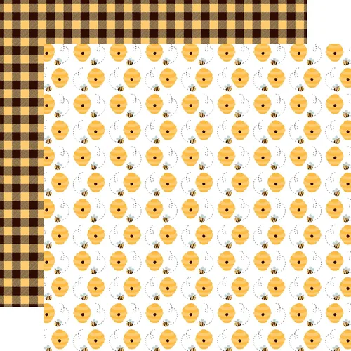 Vista 6 de Honey Bee - Papel de recortes de 12 x 12 pulgadas, papel de cartulina decorativo con flores, abejorro, diseño de naturaleza, juego de 5 papeles