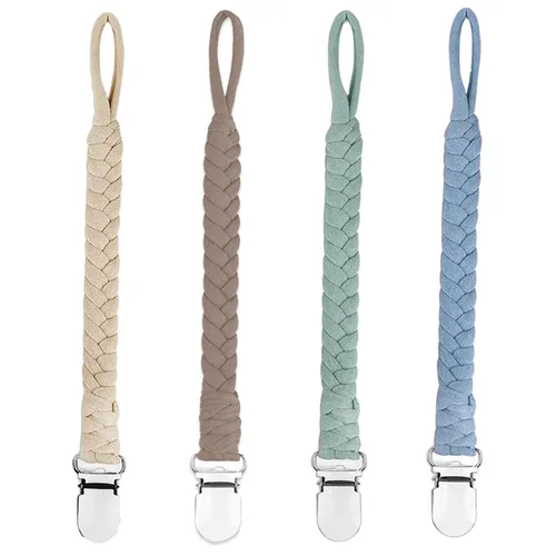 Vista 8 de 7 piezas de clip para chupete trenzado, clips para chupete para niños y niñas bebés, clip para sostener chupete Binky Clips
