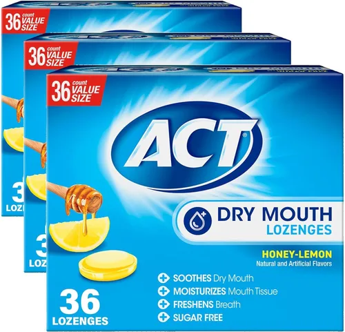 Vista 12 de ACT Goma de mascar hidratante de boca seca con xilitol, calma, hidrata y refresco, miel y limón, tamaño de valor, 36