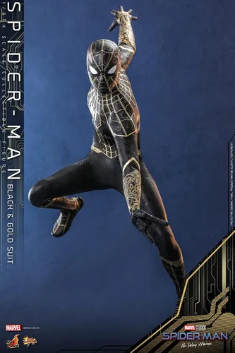 Vista 2 de Hot Toys 16 Spider-Man - Traje negro y dorado - Spider-Man No Way Home