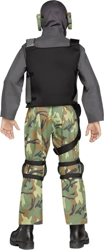 Vista 2 de Disfraz de soldado de calavera para niños
