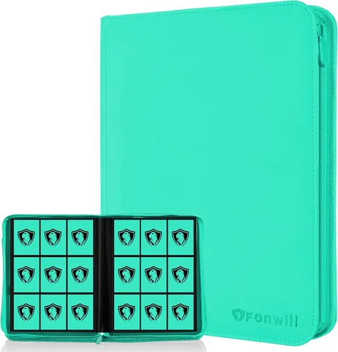 Vista 7 de Carpeta de tarjetas coleccionables de 9 bolsillos, libro de tarjetas premium para 360 tarjetas, álbum de tarjetas resistente para tarjetas
