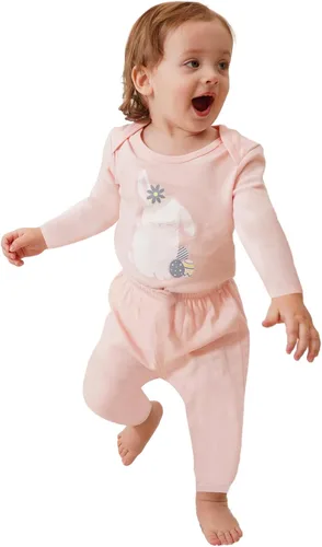 Vista 2 de V.&GRIN Conjunto de pijama de algodón de manga larga para bebé niña, para otoño e invierno