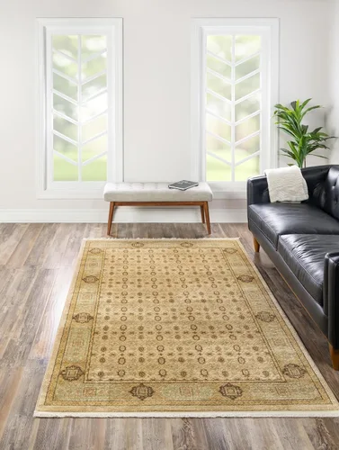 Vista 21 de Unique Loom Palace Collection - Alfombra de área Jefferson (2 pies x 3 pies 1 pulgada, rectangular, crema/caramelo)