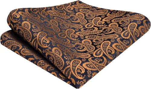 Vista 92 de HISDERN Pajaritas para hombre, corbatín de cachemira para hombre, corbata de lazo y bolsillo cuadrado, juego formal de esmoquin para boda